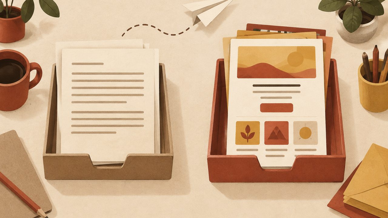Plain Text vs Designed Emails: What the Numbers Say