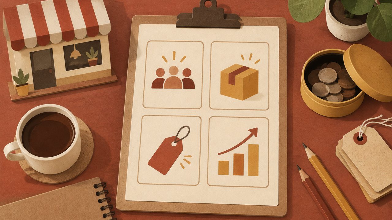 Your First Marketing Plan: One Page, Four Boxes
